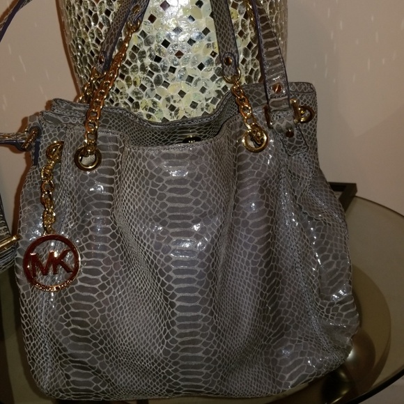 snake leather purse